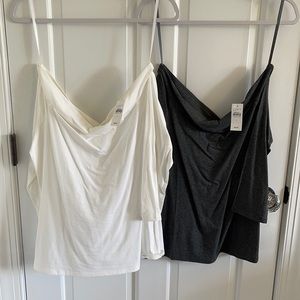 TWO NWT off the shoulder/wide neck Loft tops